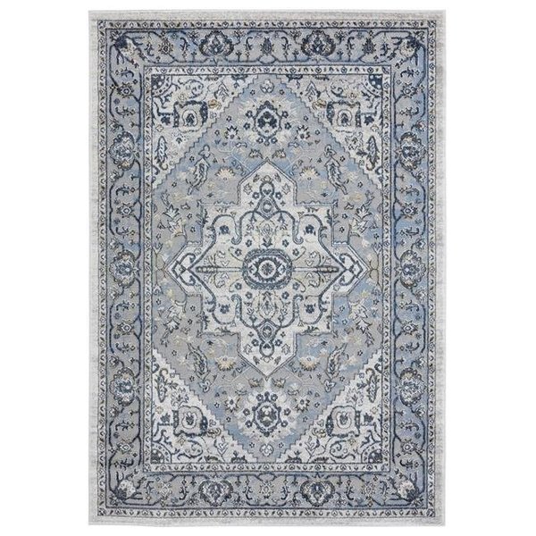 United Weavers Of America United Weavers of America 2610 20067 58 Veronica Adaleigh Blue & Grey Area Rectangle Rug; 5 ft. 3 in. x 7 ft. 2 in. 2610 20067 58